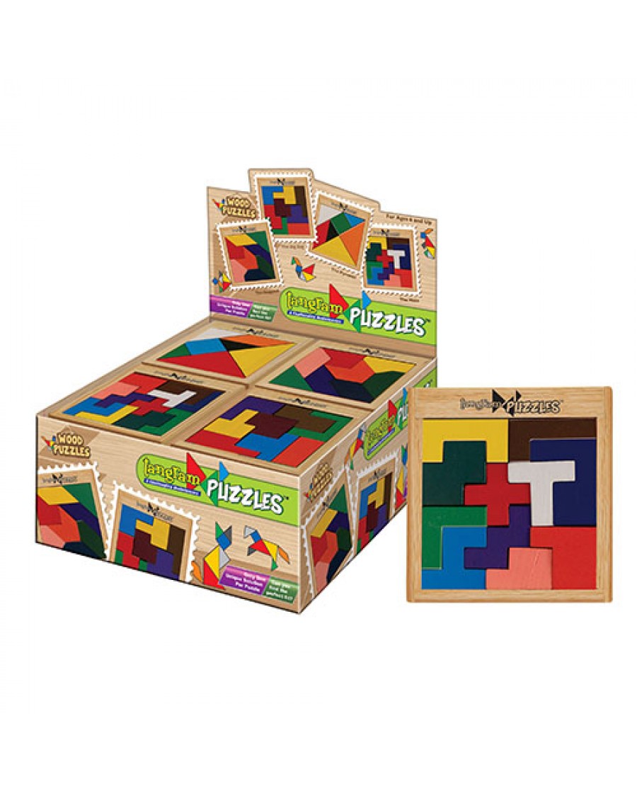 3.75" Tangram Wooden Puzzles