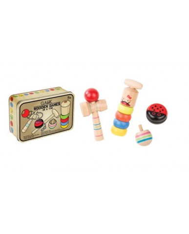Wooden Games in a Tin