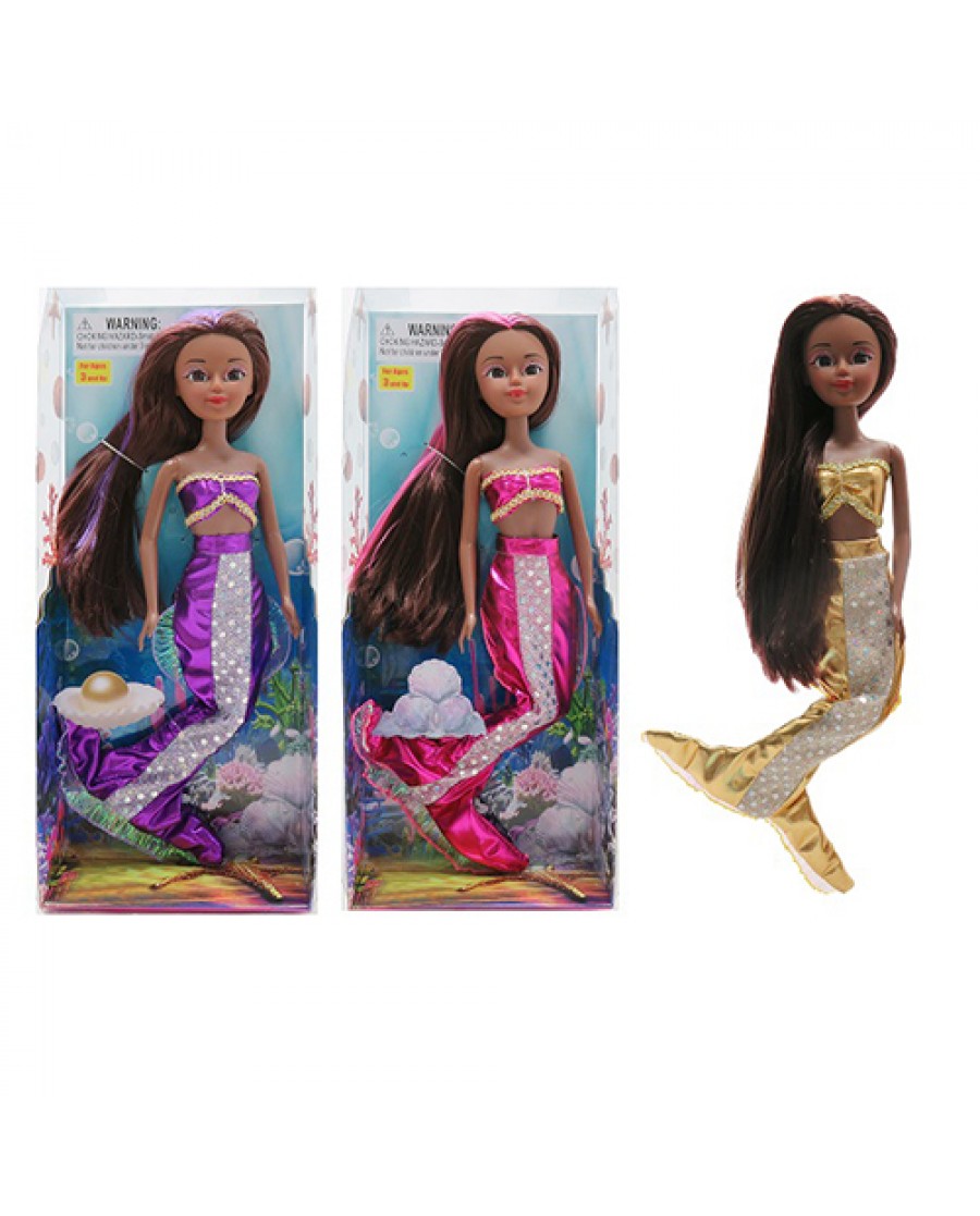 12" Sparkle Mermaid Doll African American