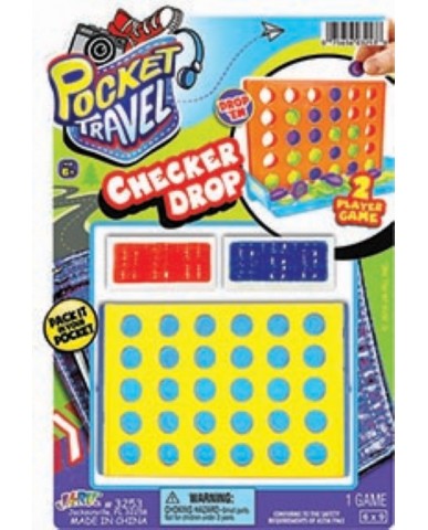 Checker Drop Travel Game