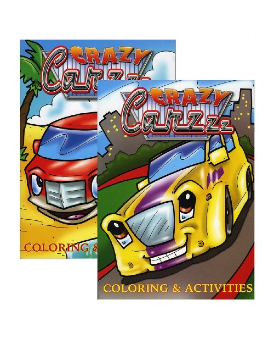 96-pg Crazy Carzzz Coloring Book