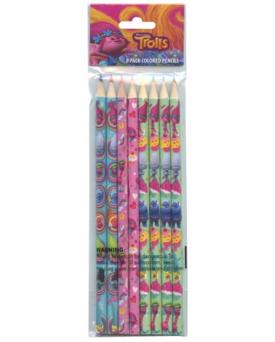 8-pk Trolls Colored Pencils