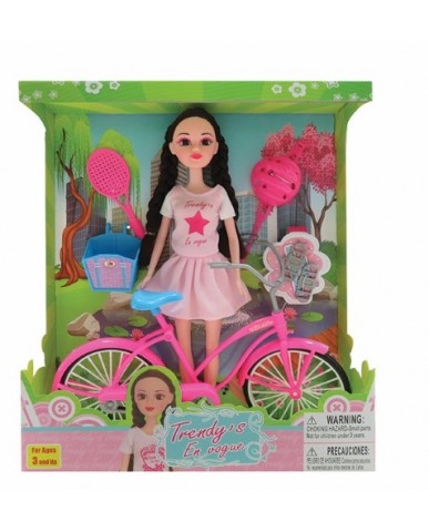 12" Doll with Bike & Accessories