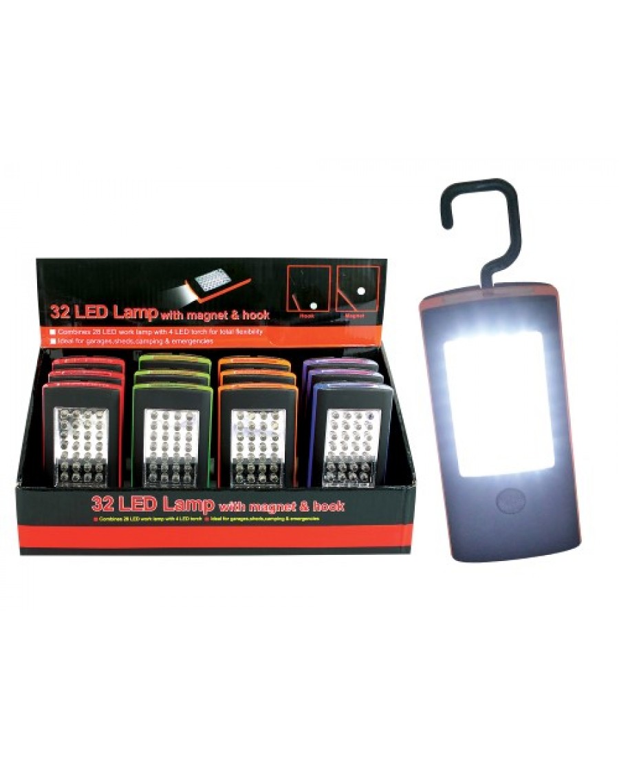 32 LED Lamp with Magnet & Hook
