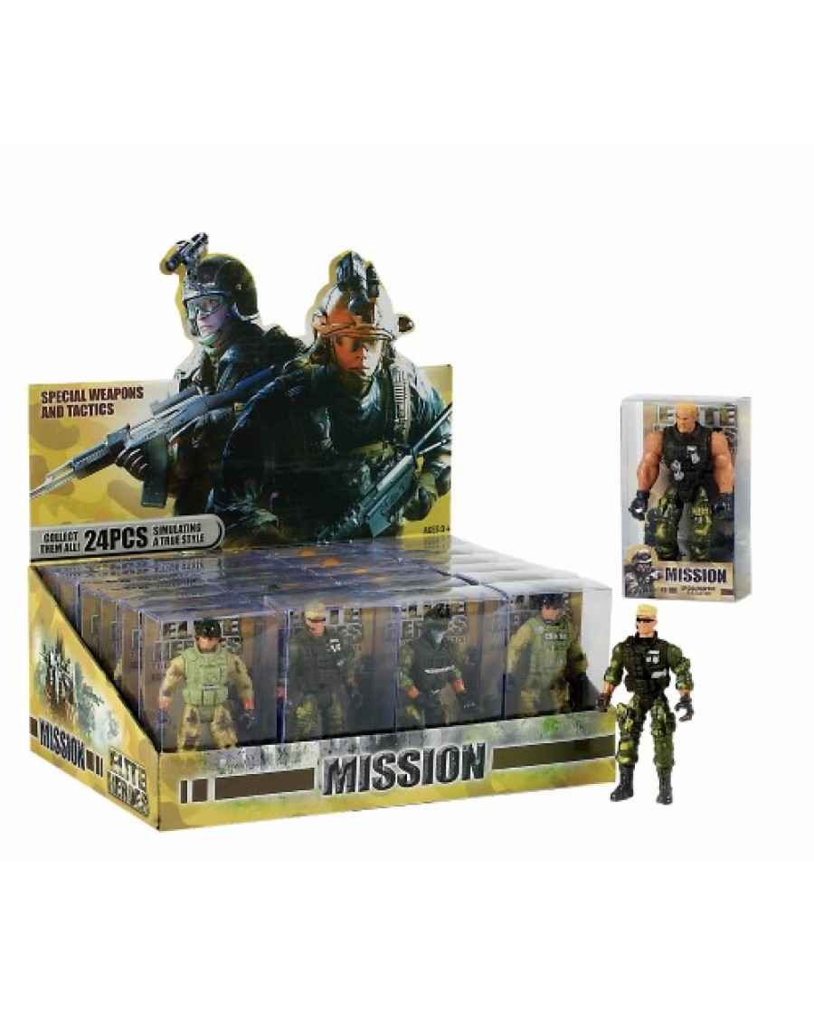 4" Soldier Hero Figurine Play Set