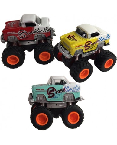 3.5" Die Cast Mini Monster Friction Racing Coupe
