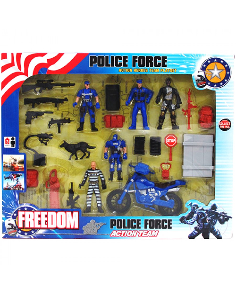24 pc. Police Force Play Set