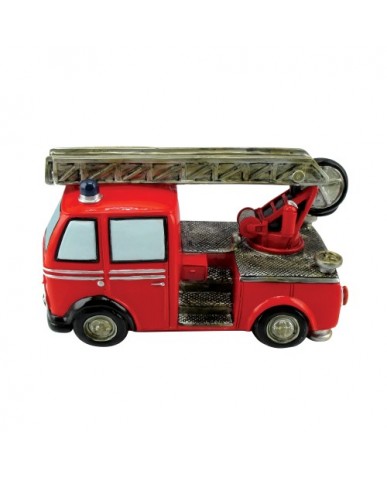 6.75" Fire Engine with Extension Ladder Ceramic bank