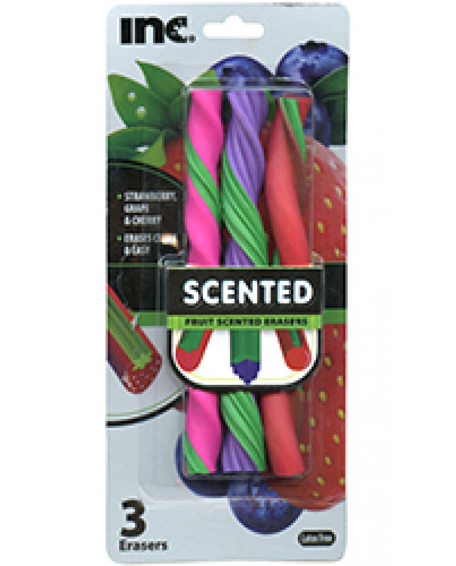 3 PK Scented Twisted Erasers