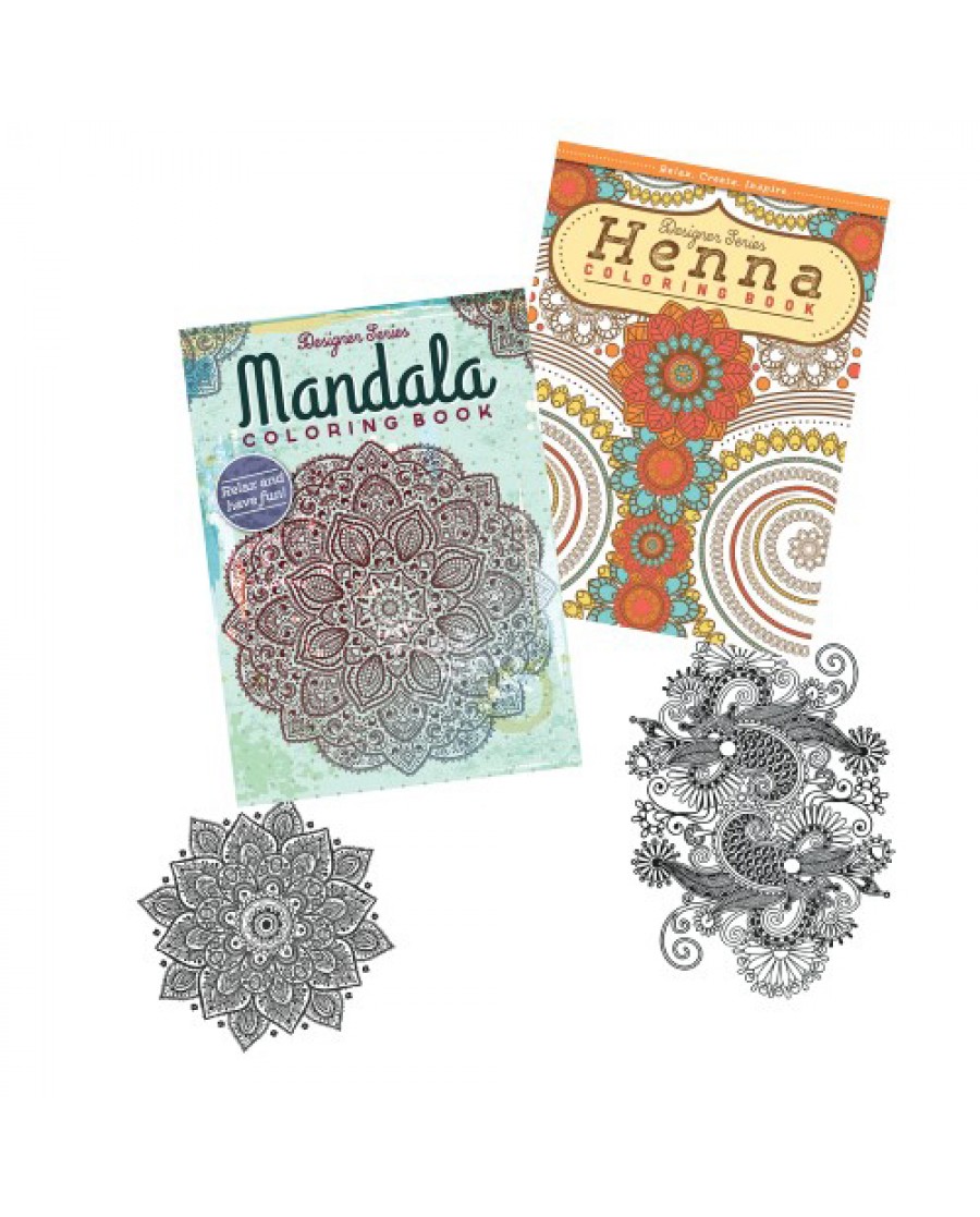 Henna & Mandala Adult Coloring Books