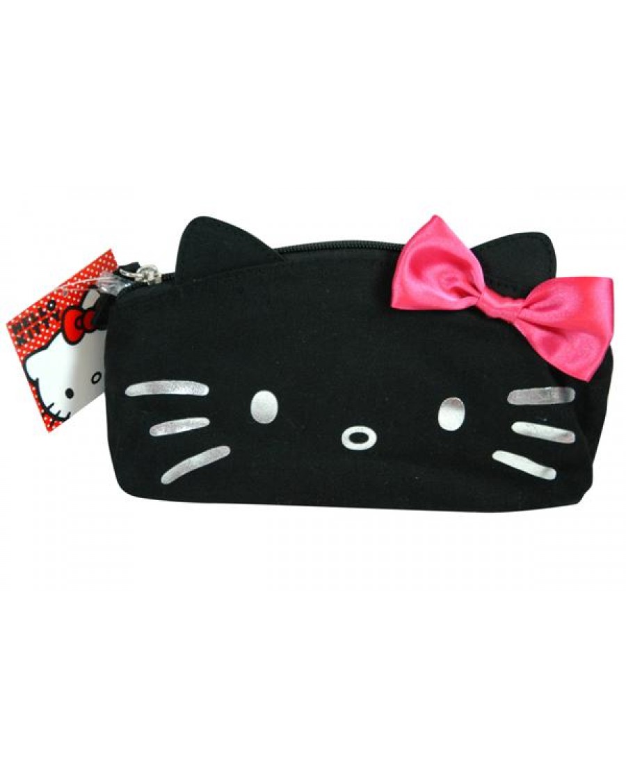 Hello Kitty Black Canvas Cosmetic Bag 