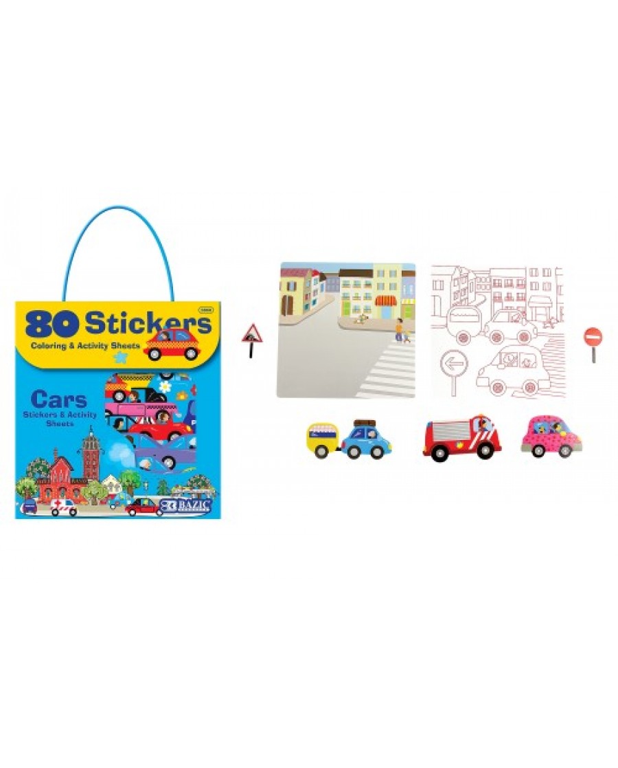 Car Series 80 ct. Stickers with Activity Sheets