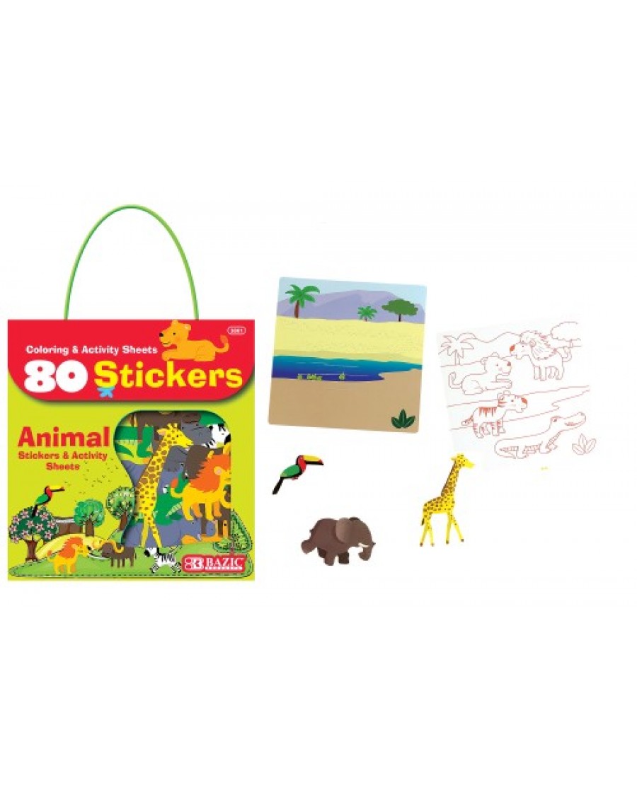 Animal Series 80 ct. Stickers with Activity Sheets