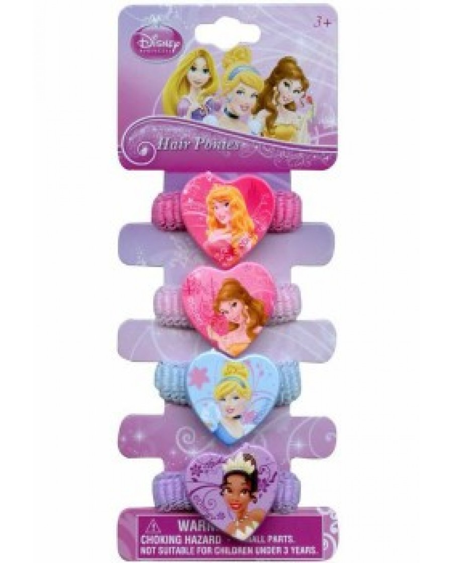 Disney Princess 4 Pony Terry Hair Ties