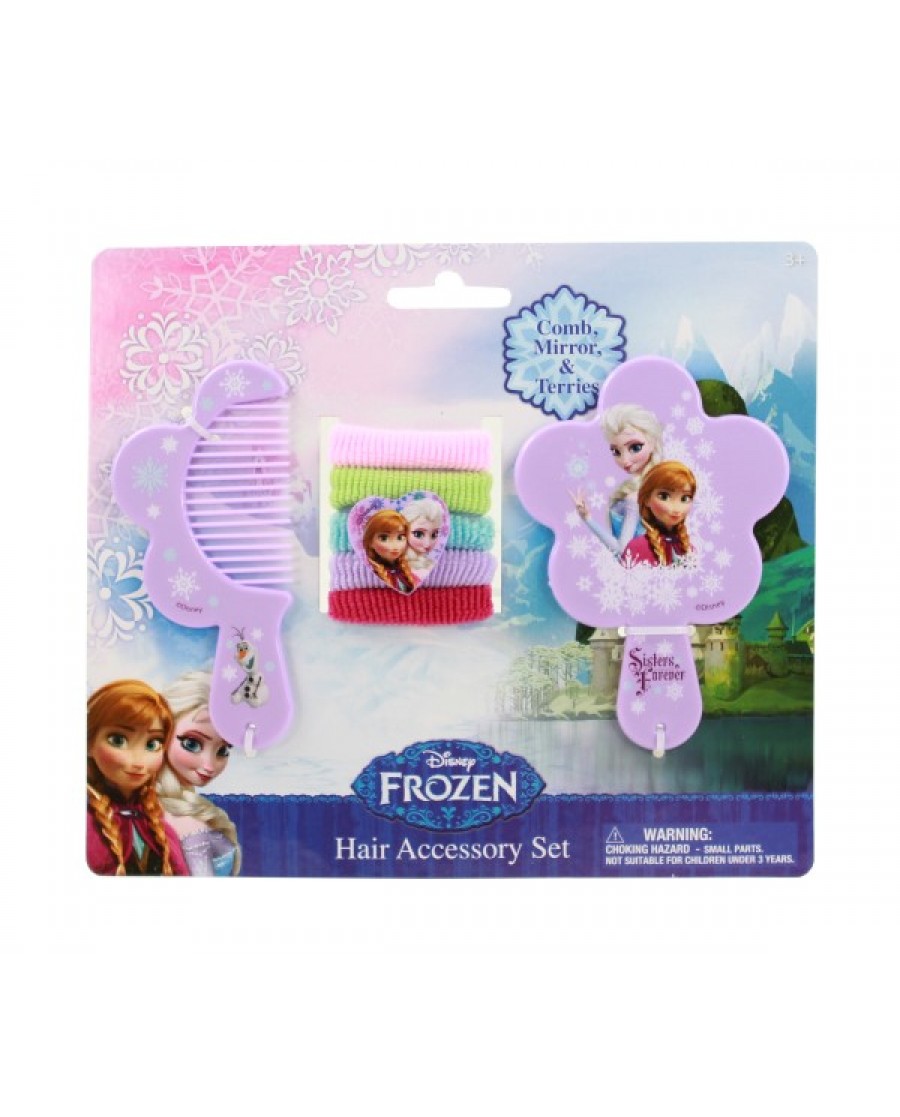 Disney Frozen Comb, Mirror & Hair Tie Set