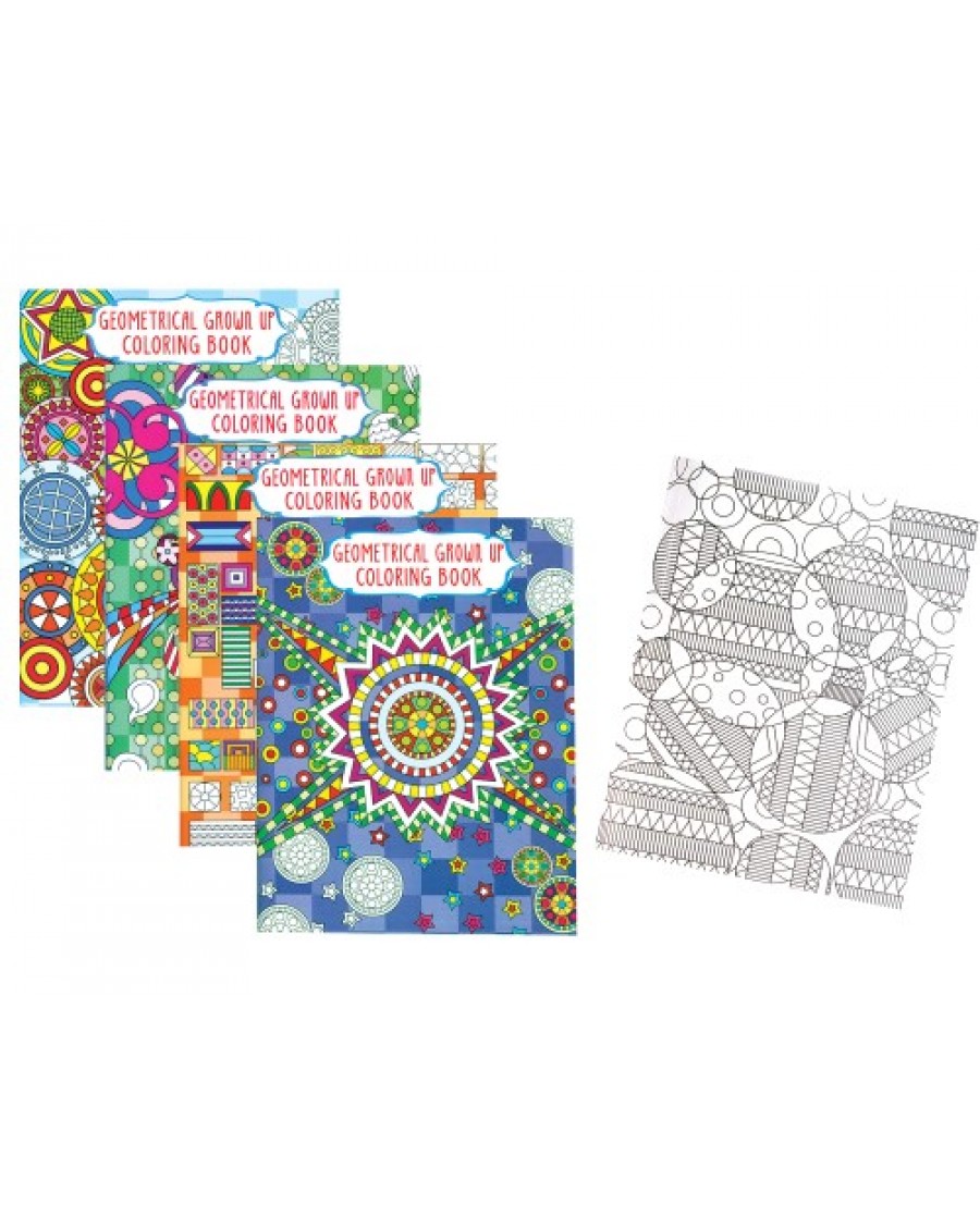 Geometric Adult Coloring Books - 1 Sided