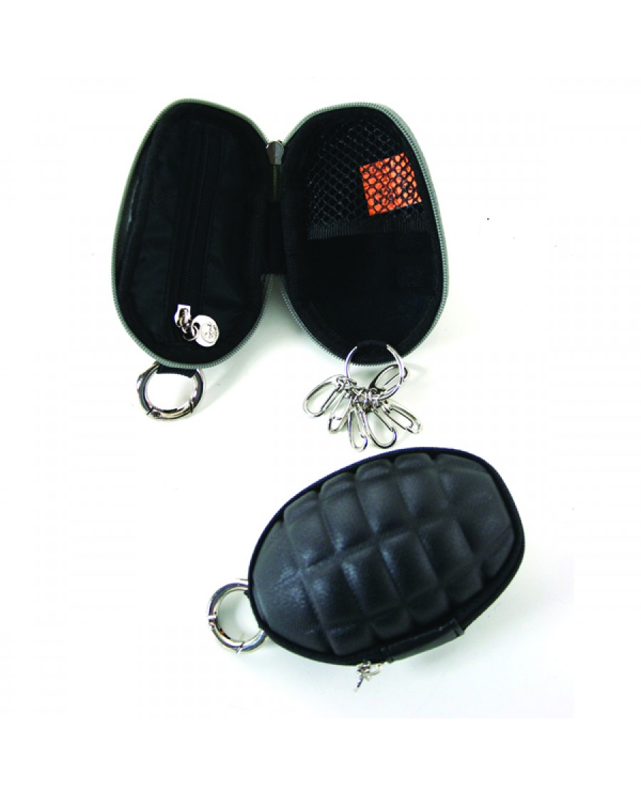 Grenade Coin Purse W/Key Ring - Black 
