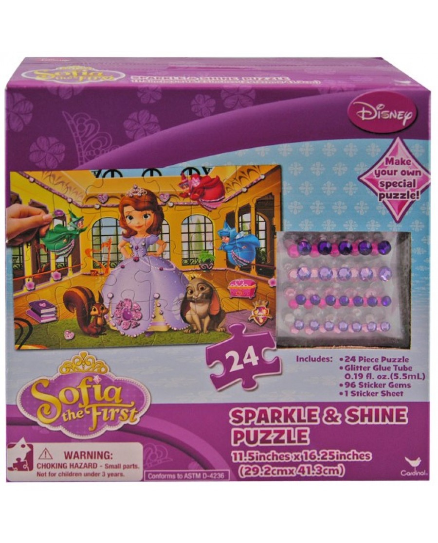 24 pc Sofia the First Bling Sticker Gem Puzzle