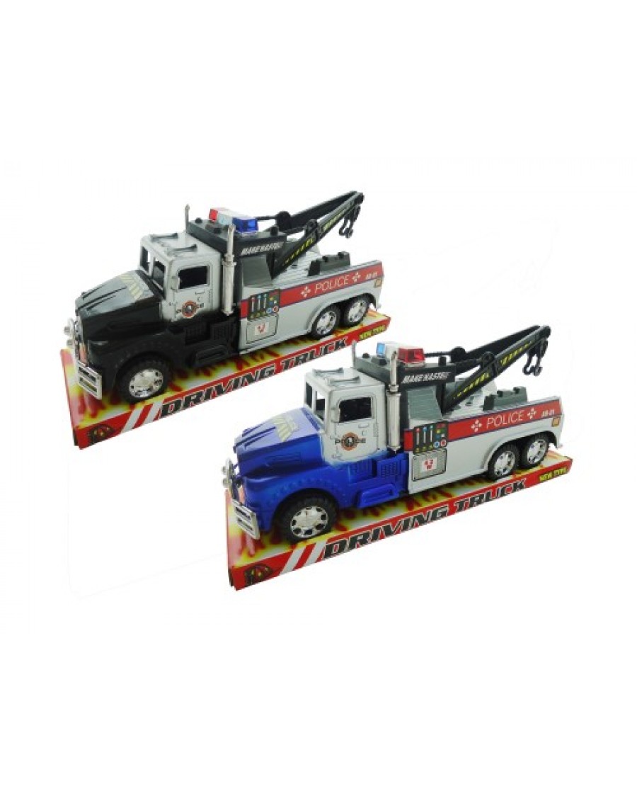 11" Friction Powered Police Wrecker Tow Truck