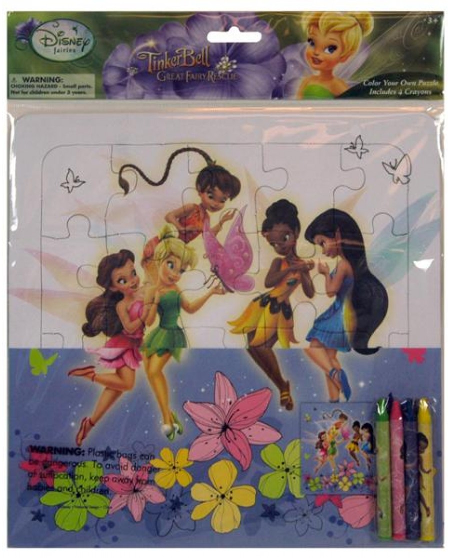 Tinkerbell Color Your Own Large Puzzle w/4 Crayons