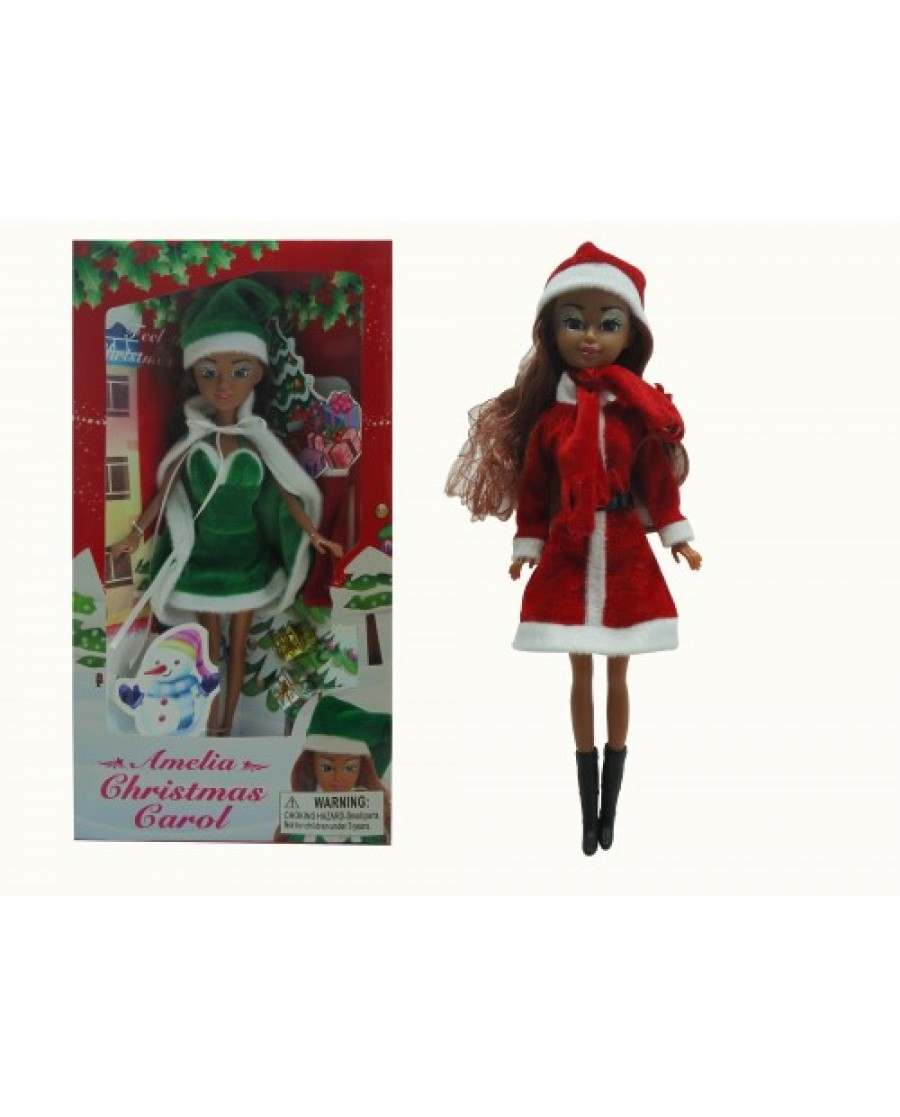 12" Amelia Christmas Doll (African American)