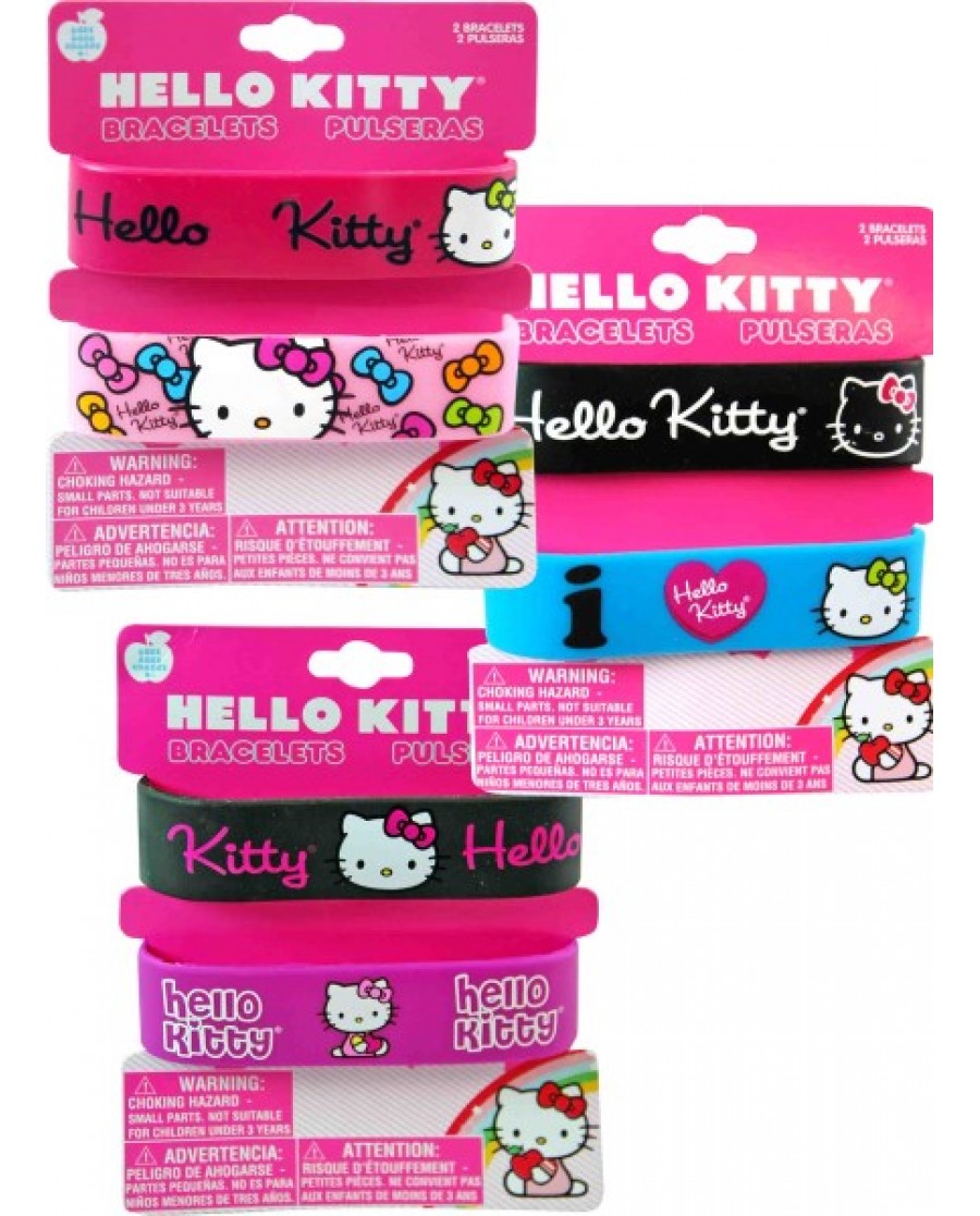 2 pk. Hello Kitty Rubber Bracelets