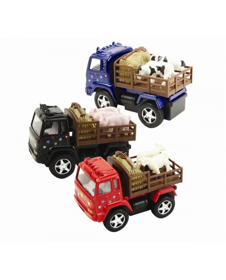 3.25" Farm Animal Pullback Trucks