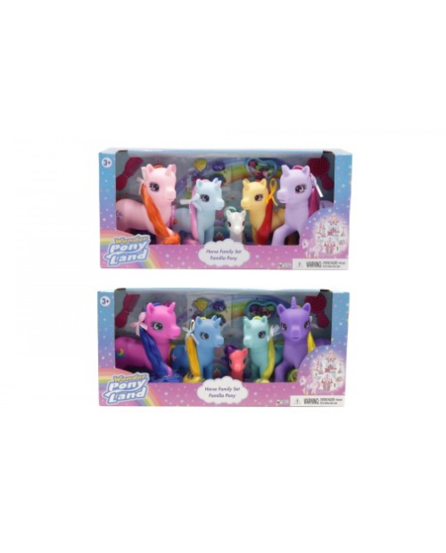 5pk Pony Family Set w/ Hair Accessories
