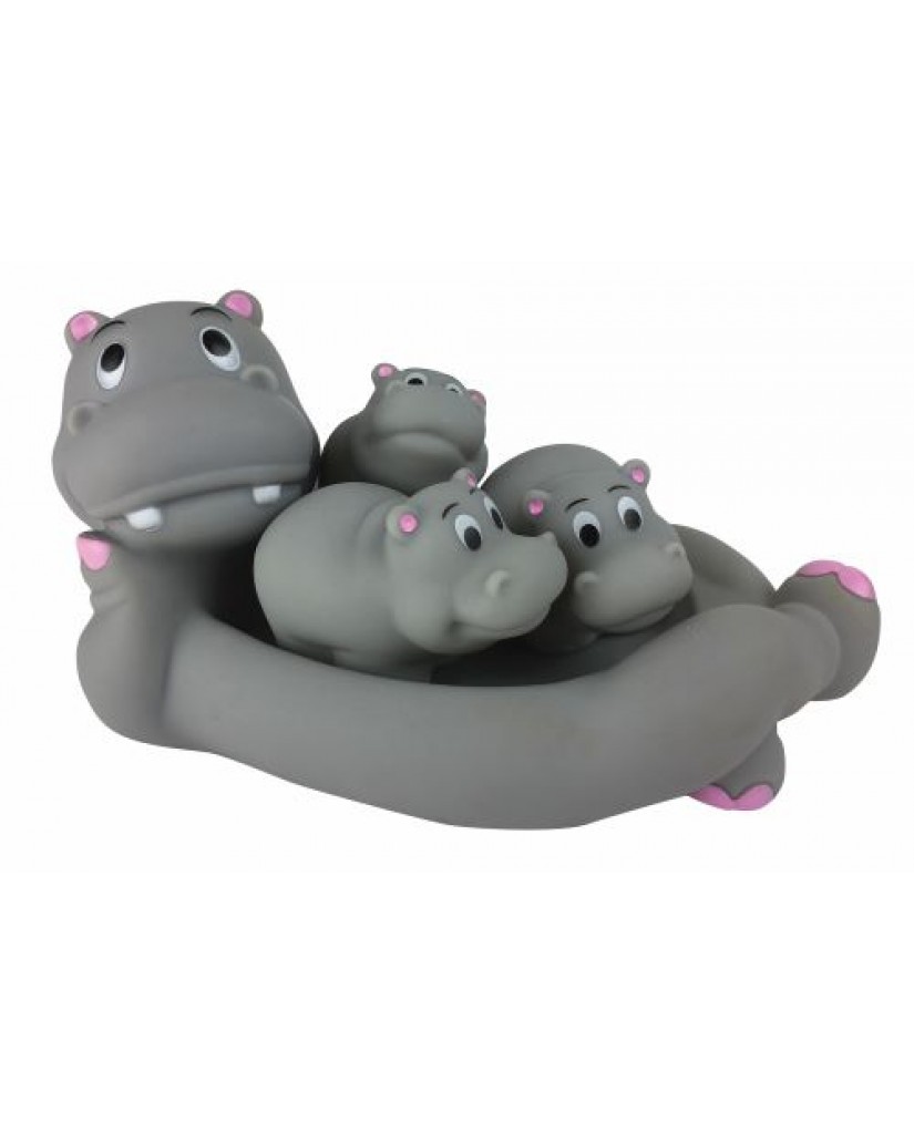 7" Bath Pals Hippo Family Bath Toys