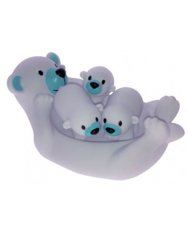 7.5" Bath Pals Polar Bear Family Bath Toys
