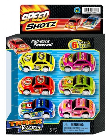 Shotz Track Racers Box of 6 Cars