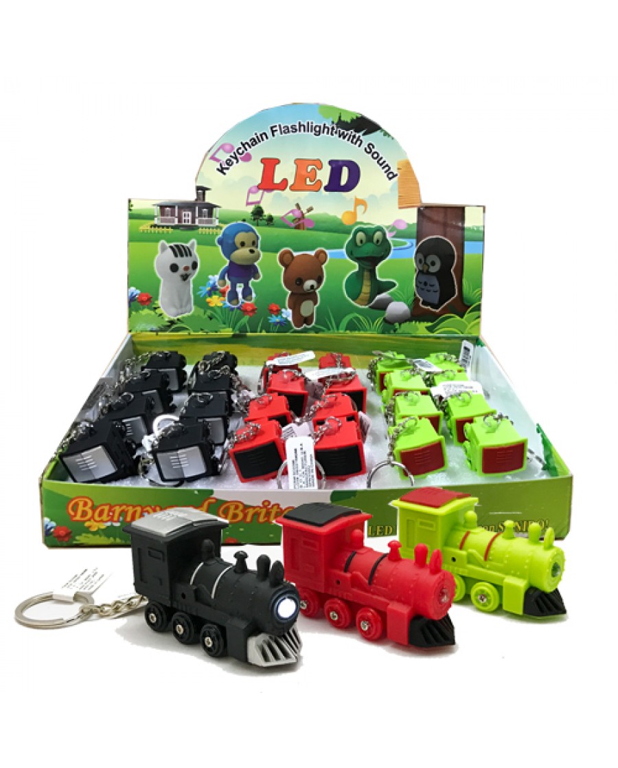2" Light Up Train Key Chain with Sound