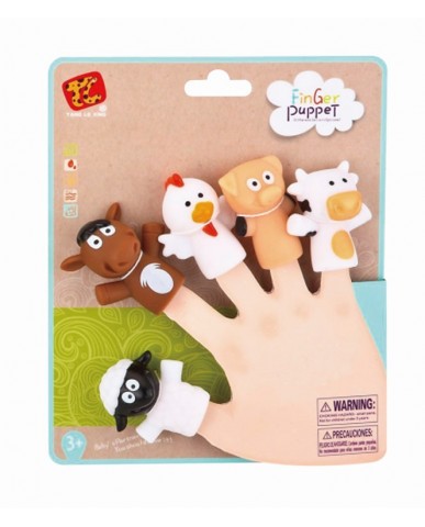 5 Asst. Farm Animal Finger Puppets