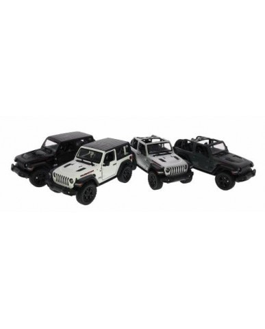 5" Die-Cast Gunmetal, Black & White Jeep Wranglers