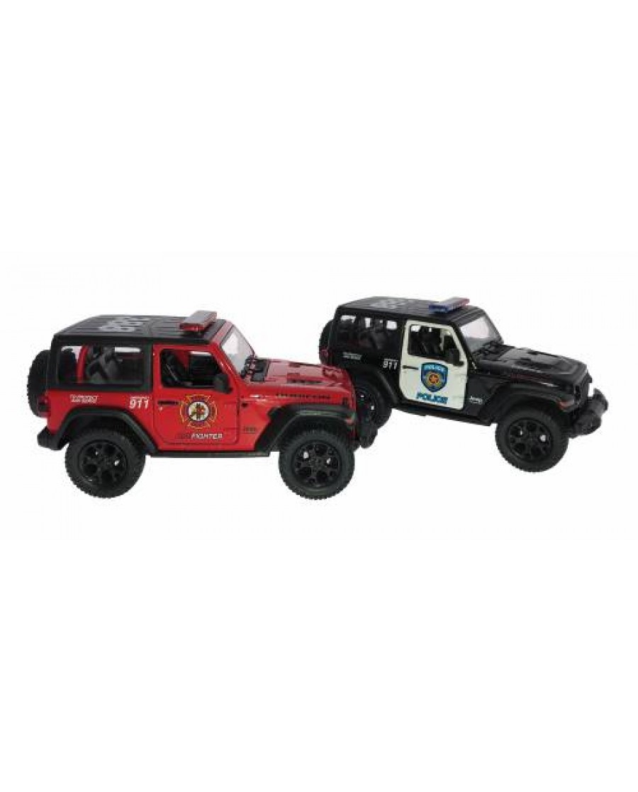 5" Die-Cast Police & Fire Jeep Wranglers