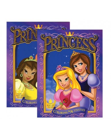 96-pg Foil Princesses Coloring & Activities Books 