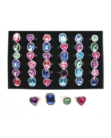 Faceted Stone Ring Assortment 