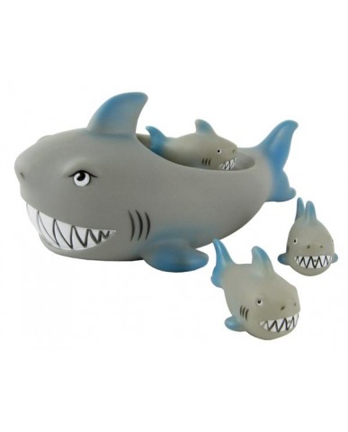 8" Non-phthalate Shark Family Bath Toys