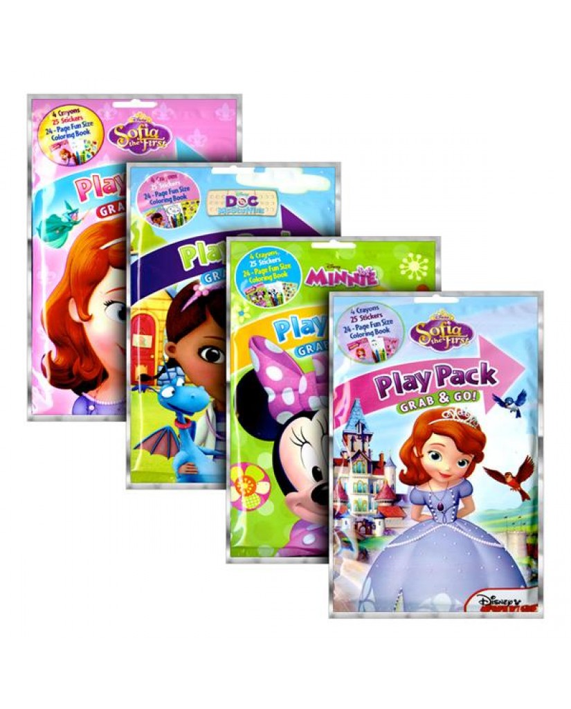 Disney Princess Play Pack Grab & Go Coloring Book, 4 Crayons and Stickers