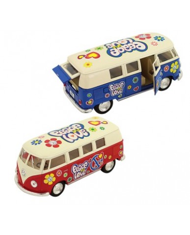 5.5" 1962 VW Classic Bus with Peace/Love Decal
