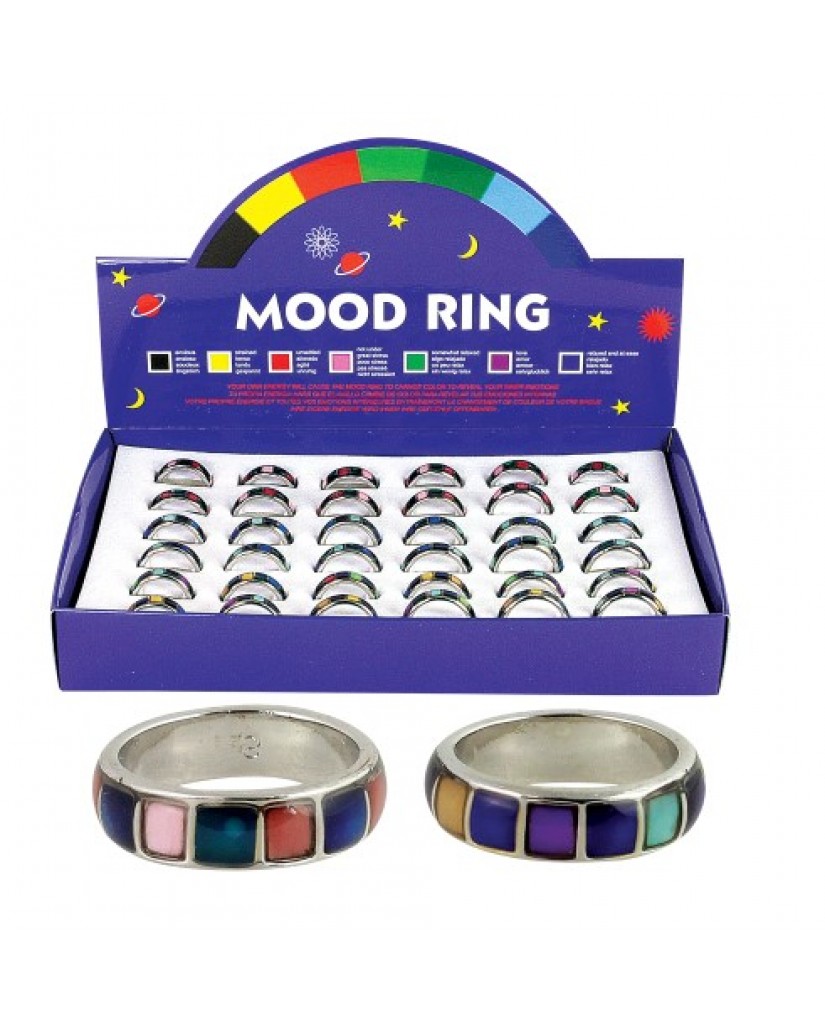 gevaarlijk voorbeeld Auto Bright Color Square Mood Ring