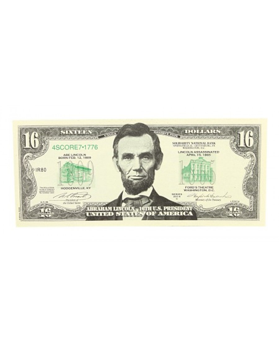 Lincoln $16 Bill
